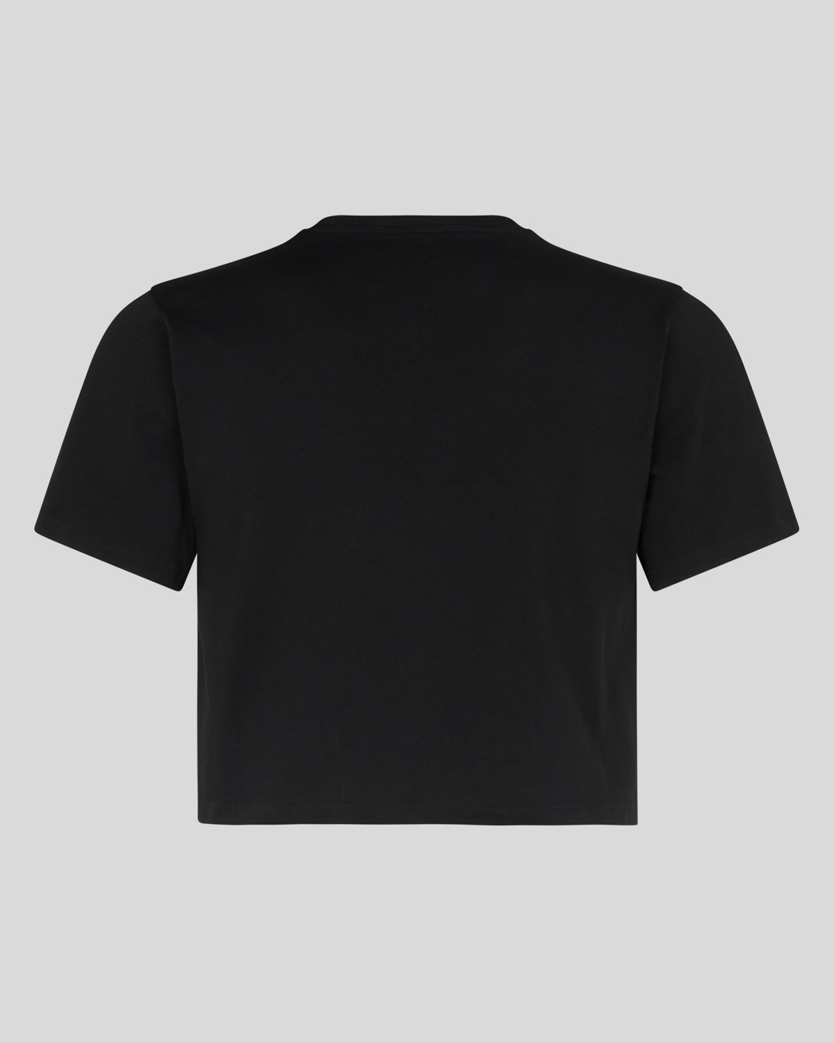 PHOBIA WOMEN BLACK CROP T-SHIRT WITH RED GREY LIGHTNING