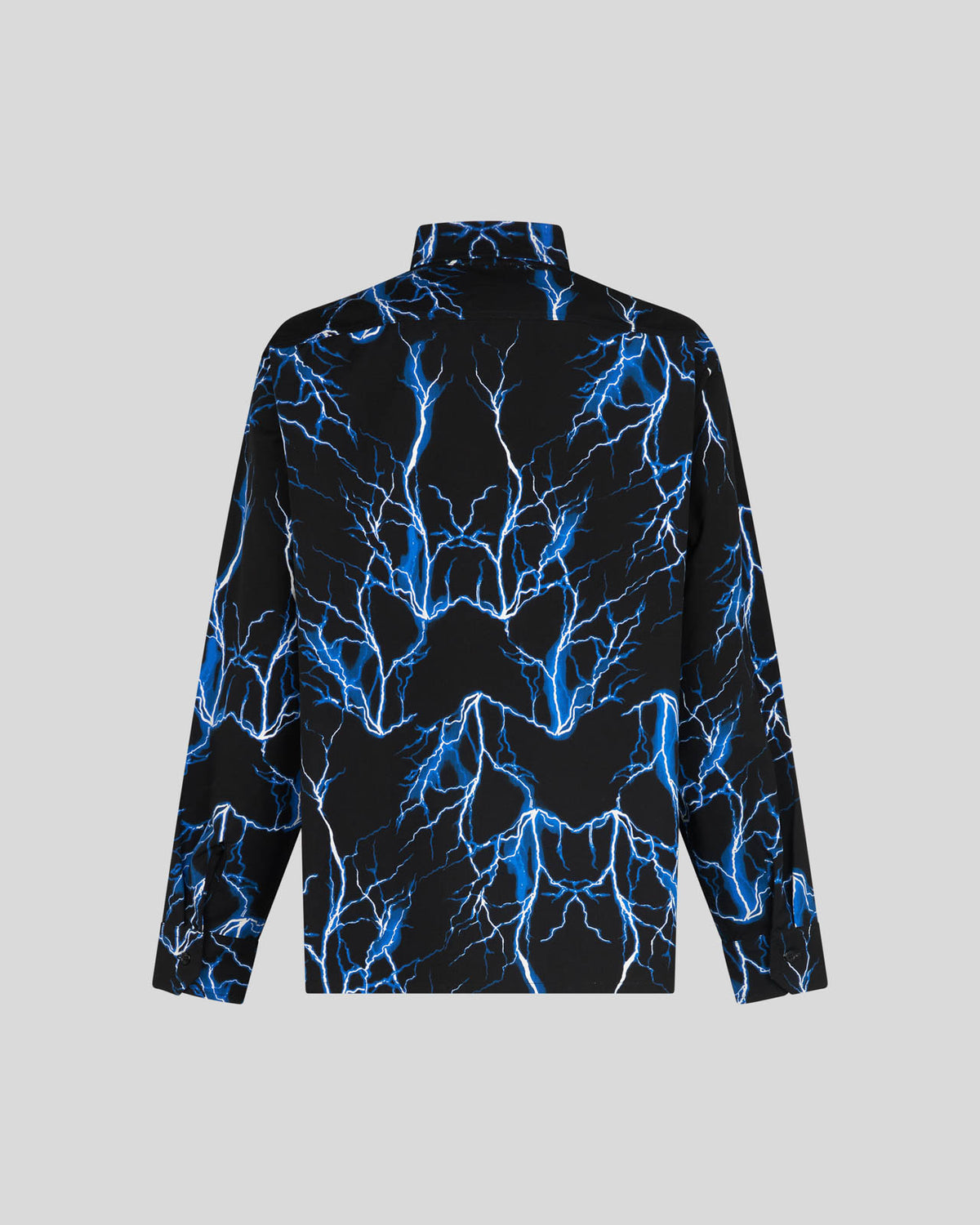 PHOBIA BLACK SHIRT WITH BLUE ALL OVER LIGHTNING