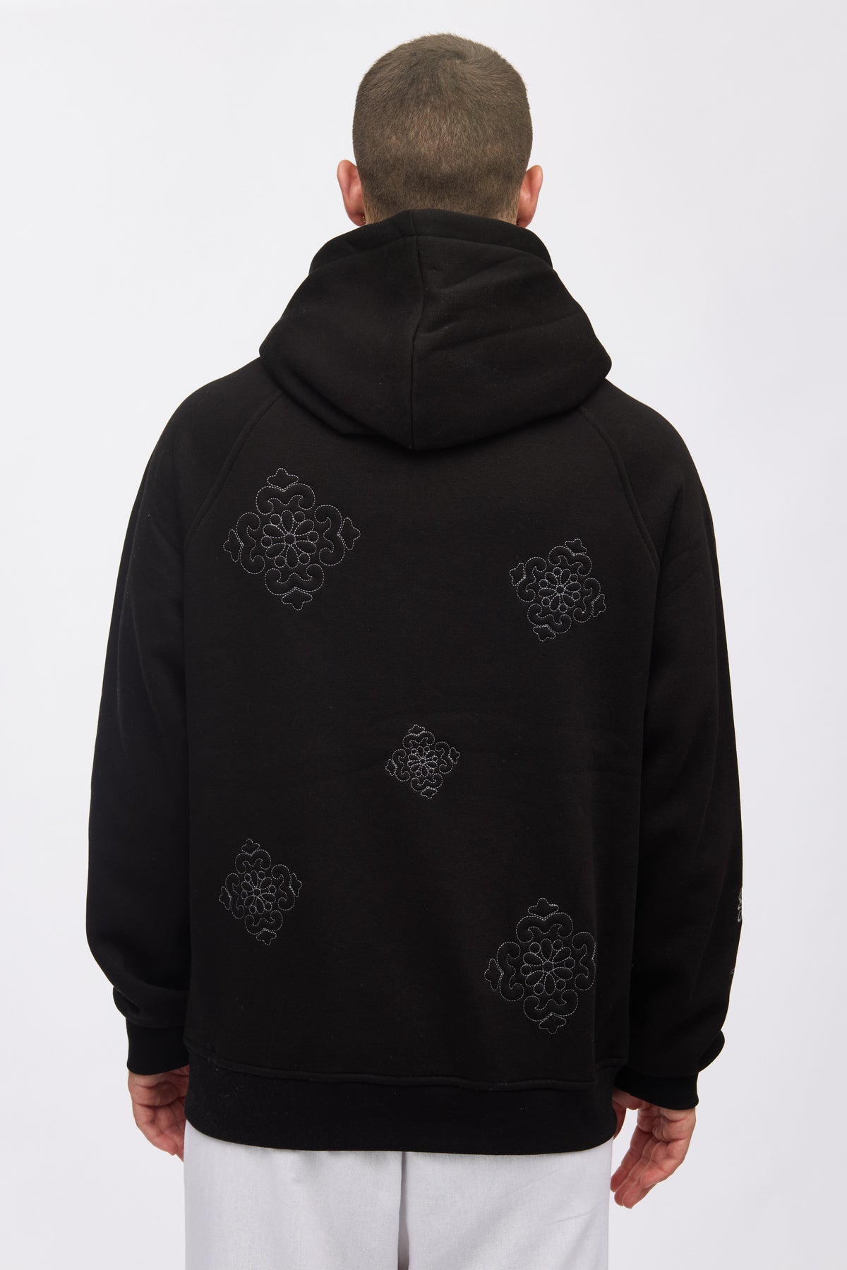 CREW x ANT Floral Embroidery Hoodie