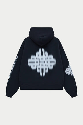 The Couture Club Motion Blurred Zip Through Hoodie