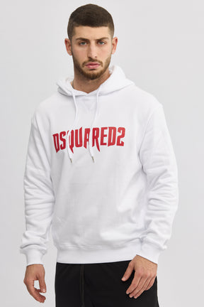 Dsquared2 White Logo Hoodie