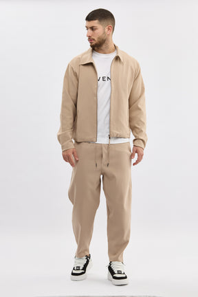 Crew Milano Beige Relaxed Joggers