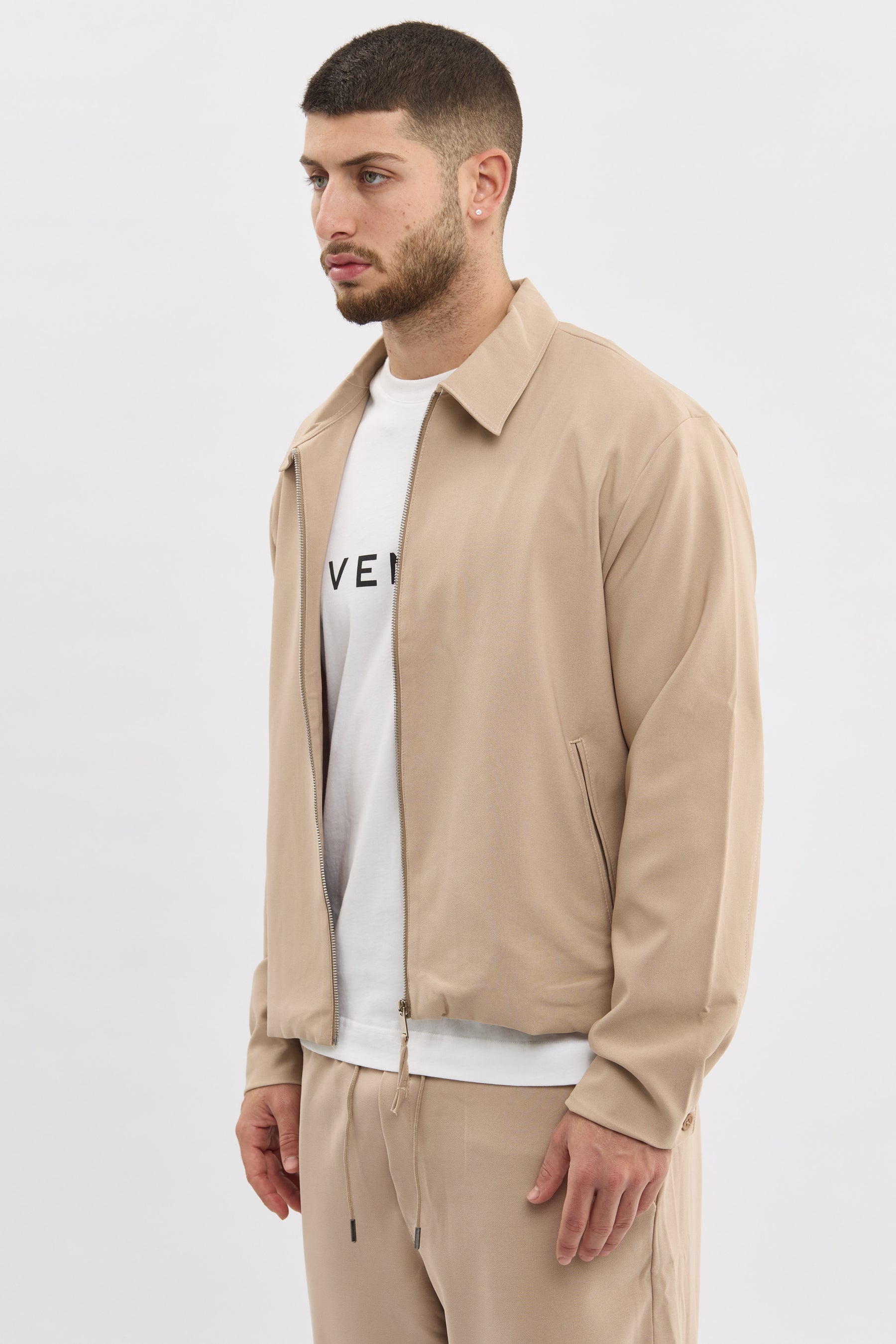 Crew Milano Beige Lightweight Jacket