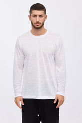 Crew Milano Relaxed Linen Long Sleeve T-Shirt