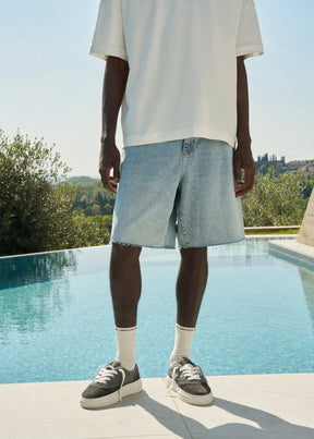 The Couture Club Denim Raw Edge Shorts