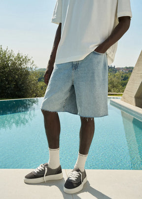 The Couture Club Denim Raw Edge Shorts