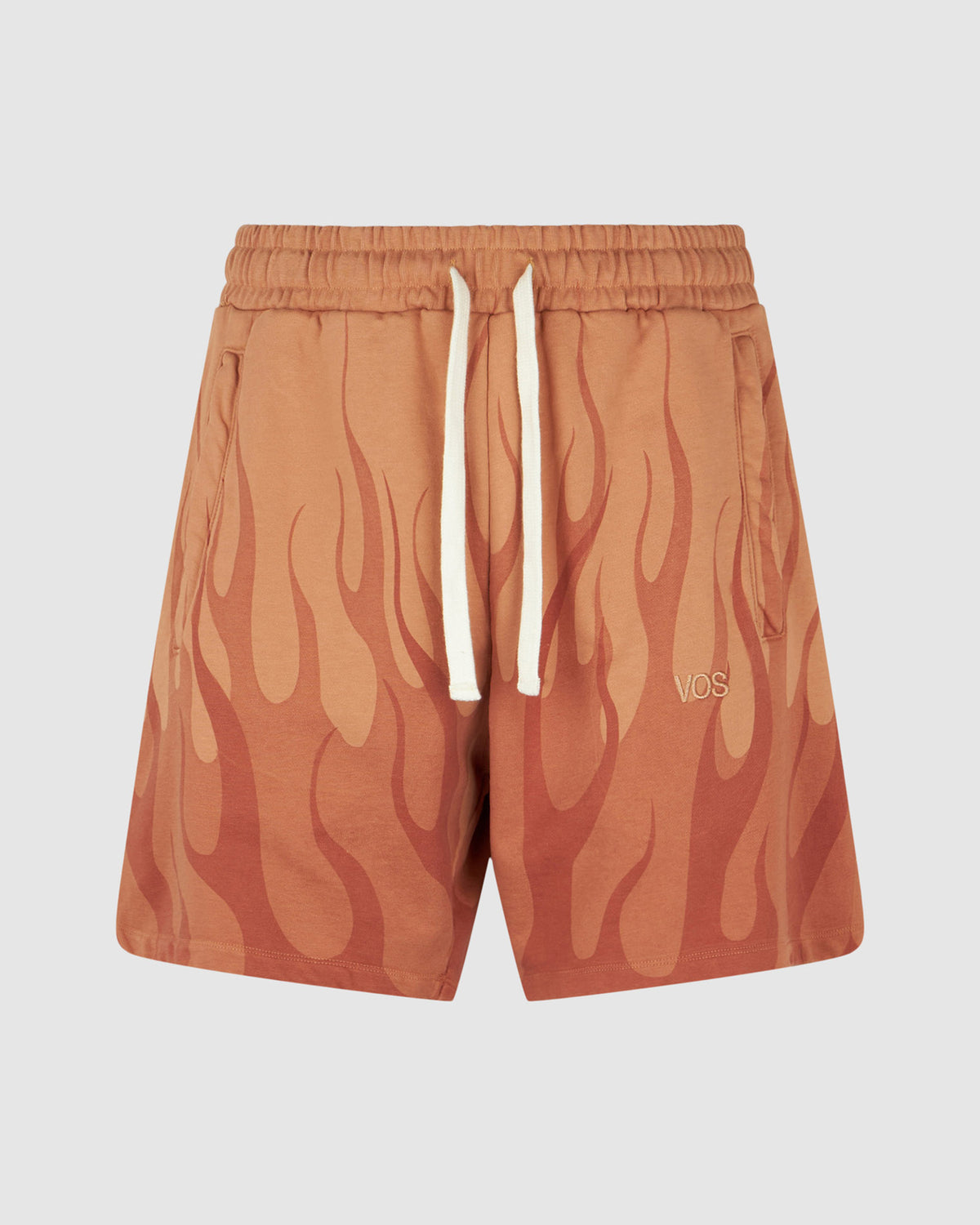 VISION OF SUPER TERRACOTTA SHORTS WITH DOUBLE FLAMES