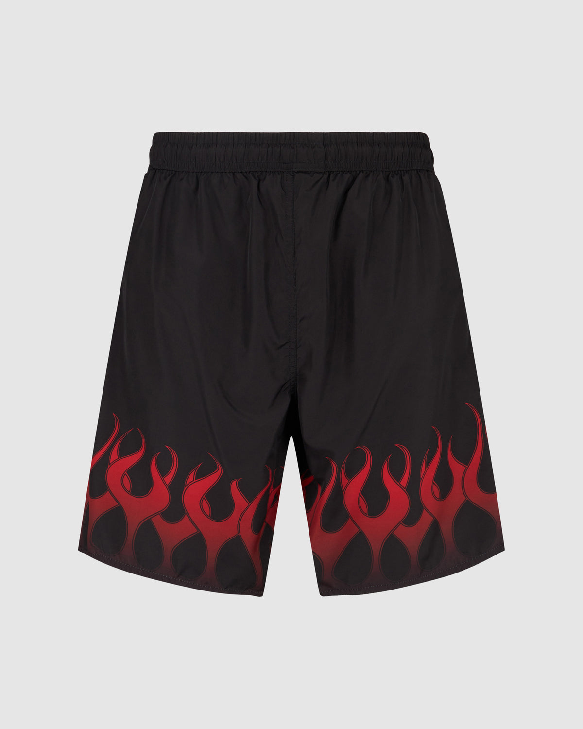VISION OF SUPER BLACK SWIMWEAR WITH RED FLAMES