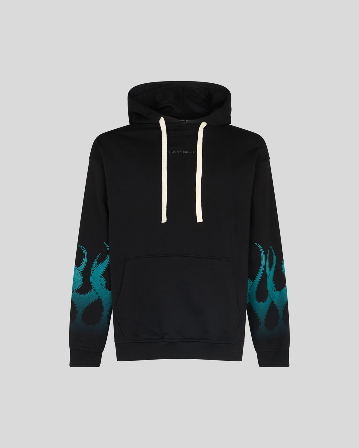 VISION OF SUPER BLACK HOODIE WITH TIFFANY RACING FLAMES