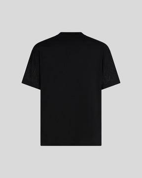 VISION OF SUPER BLACK T-SHIRT WITH BLACK FLAMES