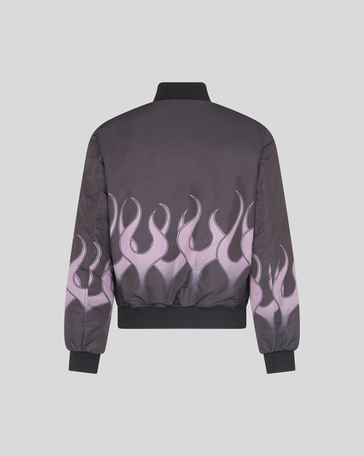 VISION OF SUPER BLACK BOMBER WITH PURPLE PRINT FLAMES