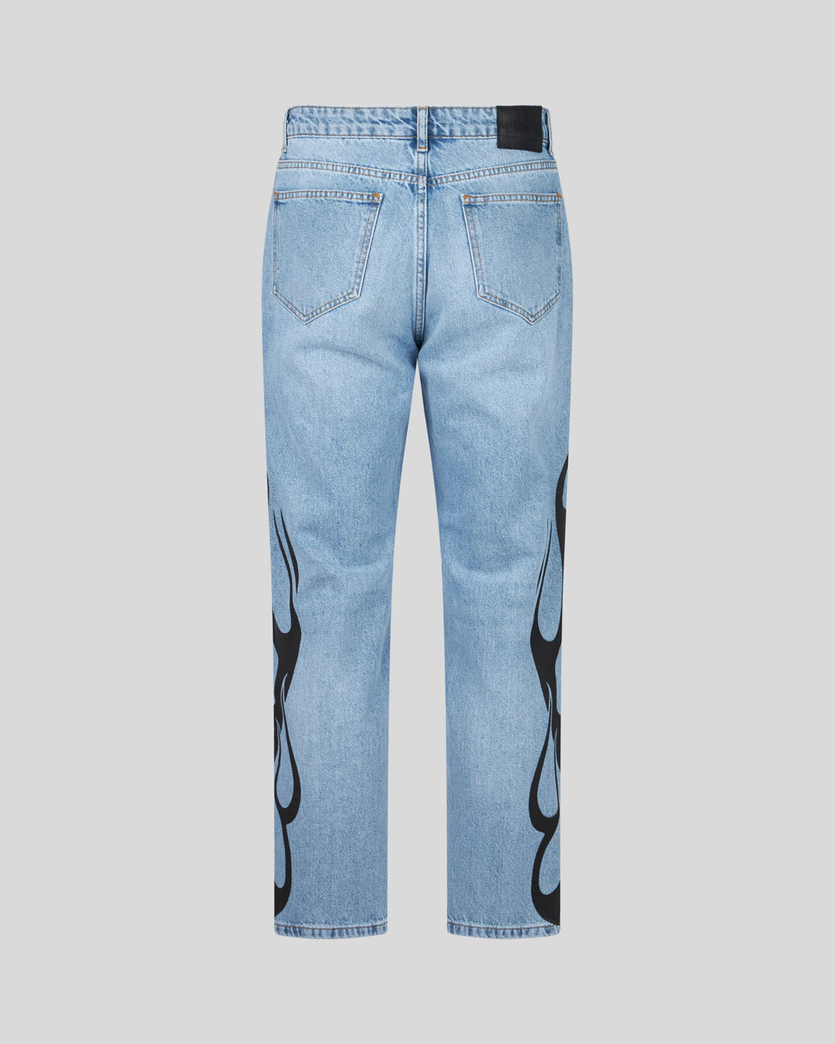 VISION OF SUPER BLUE JEANS WITH BLACK FLAMES
