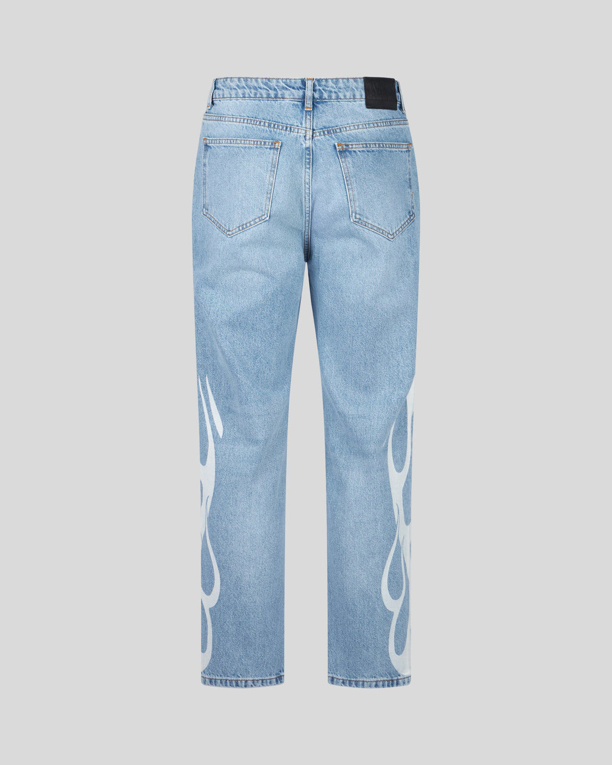 VISION OF SUPER BLUE JEANS WITH WHITE FLAMES