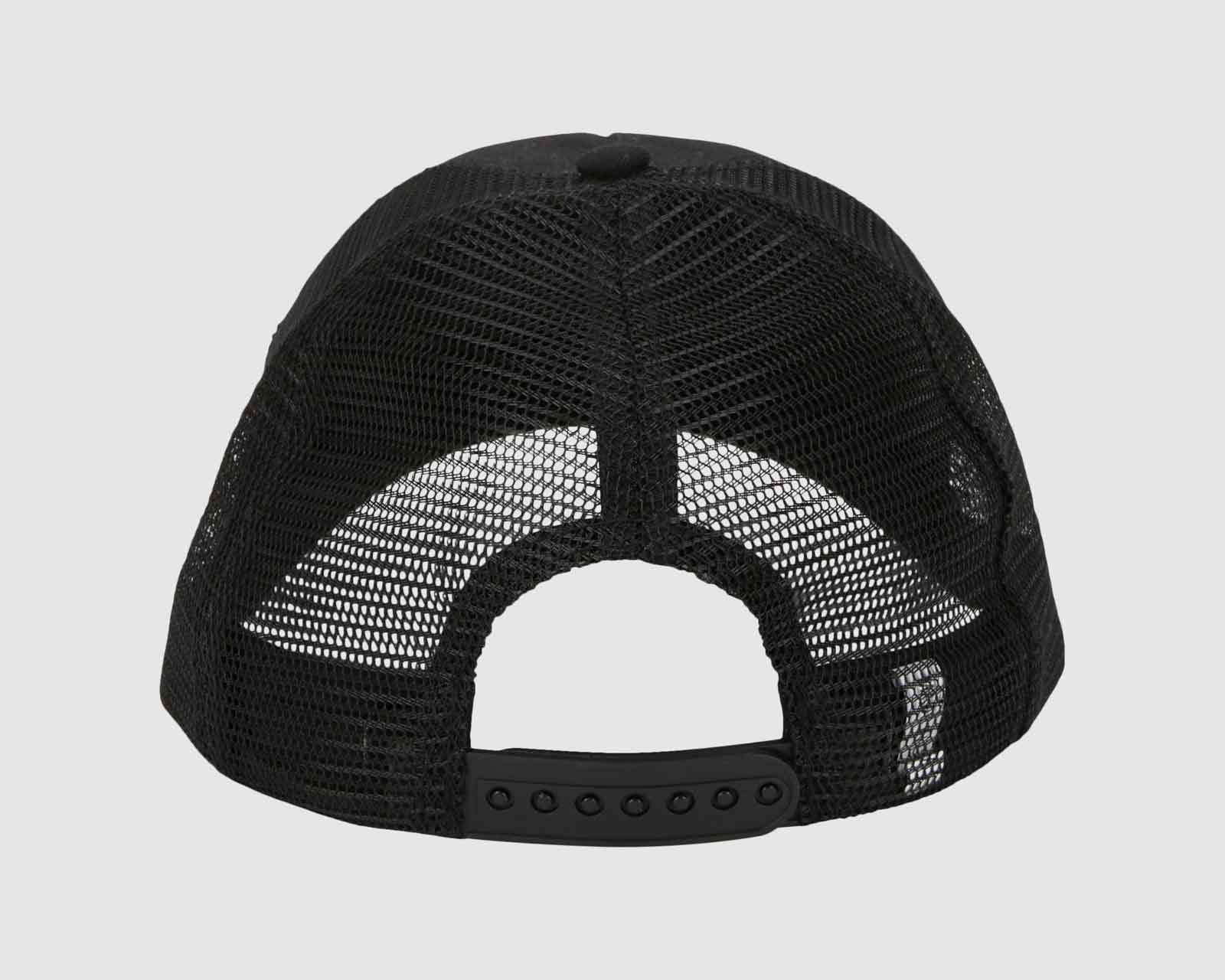 VISION OF SUPER BLACK CAP WITH EMBROIDERED FLAMES