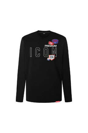 ICON Premium Long Sleeve T-Shirt Logo Slim Fit