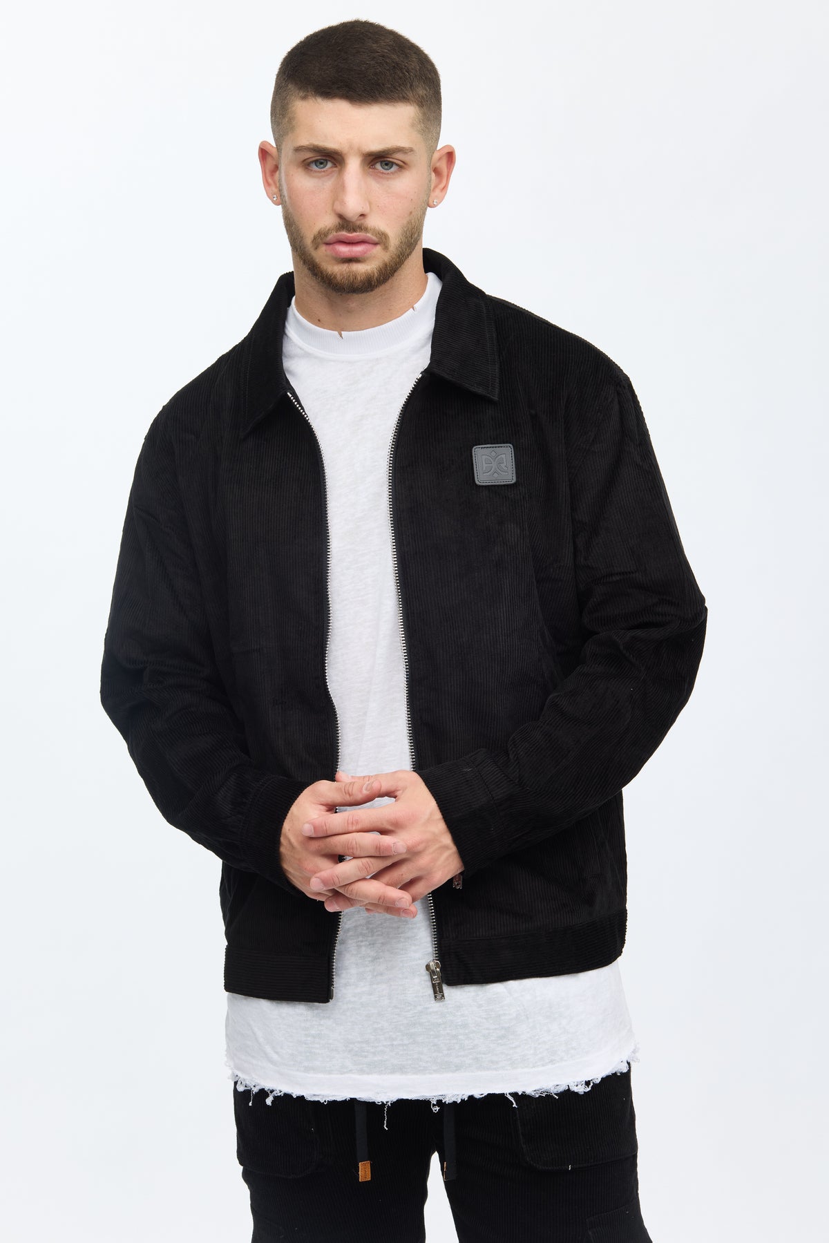 AINKER BLACK COURDAROY JACKET