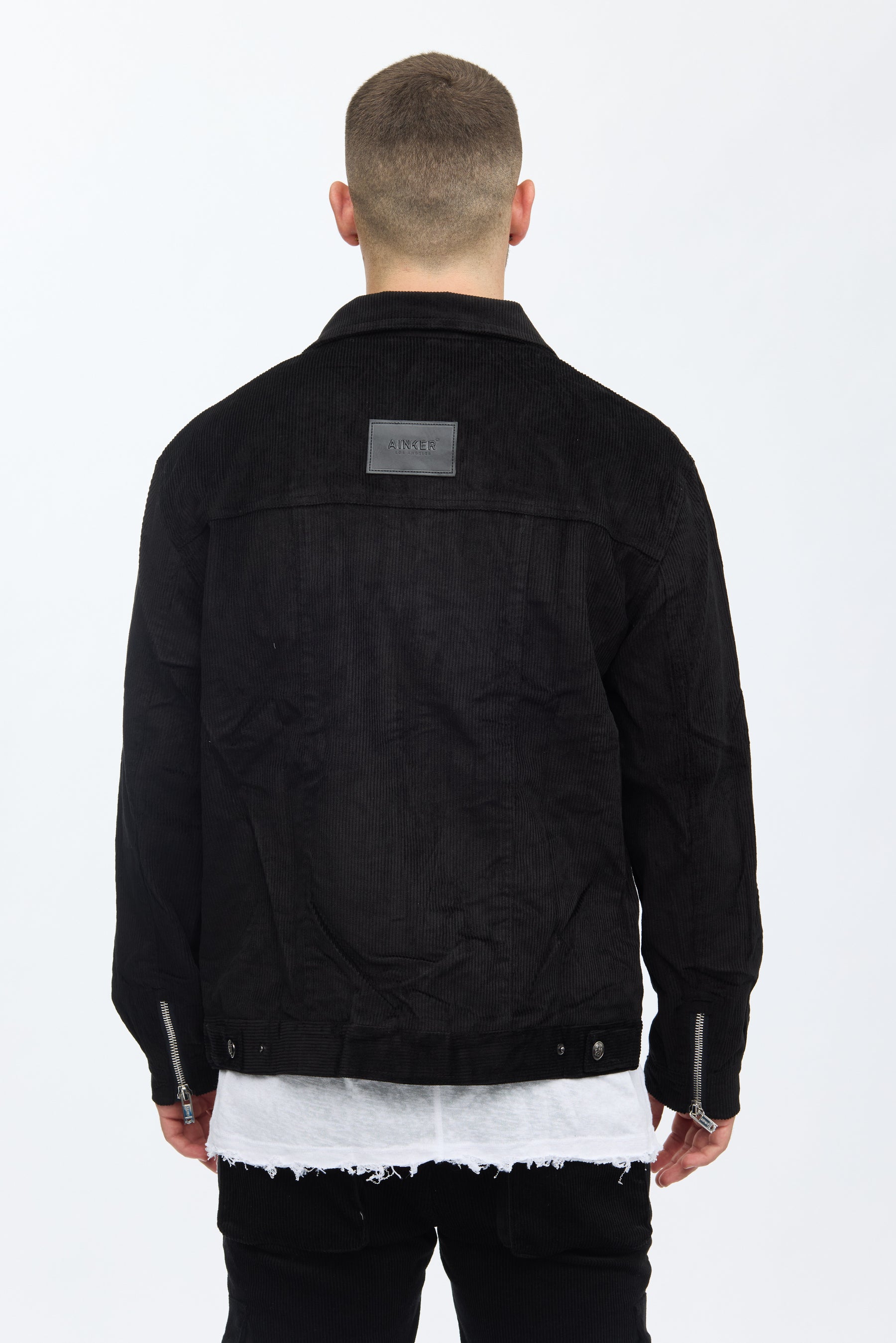 AINKER BLACK COURDAROY JACKET