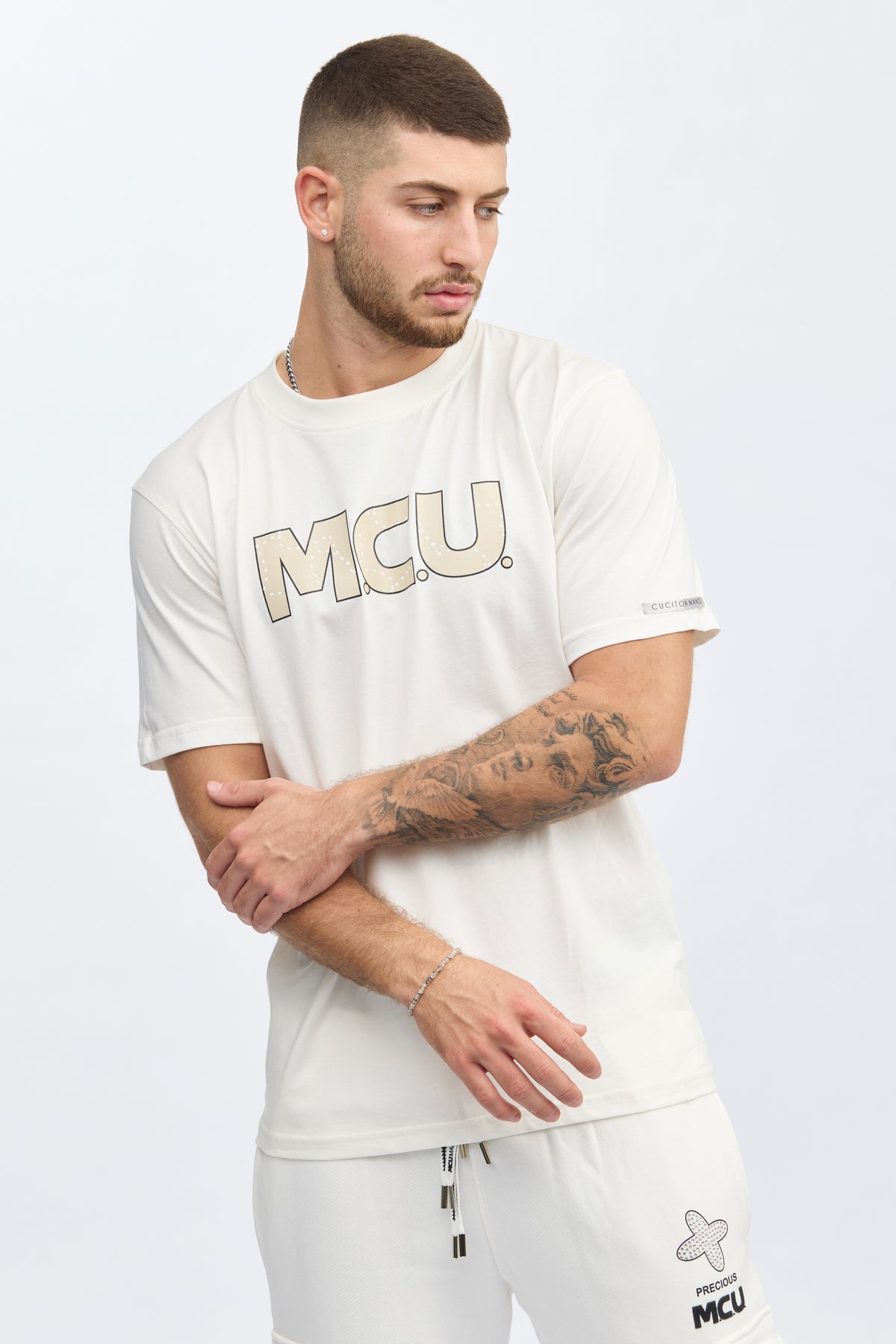 M.C.U Marco Cassese Union T-SHIRT PANNA-9011MCU