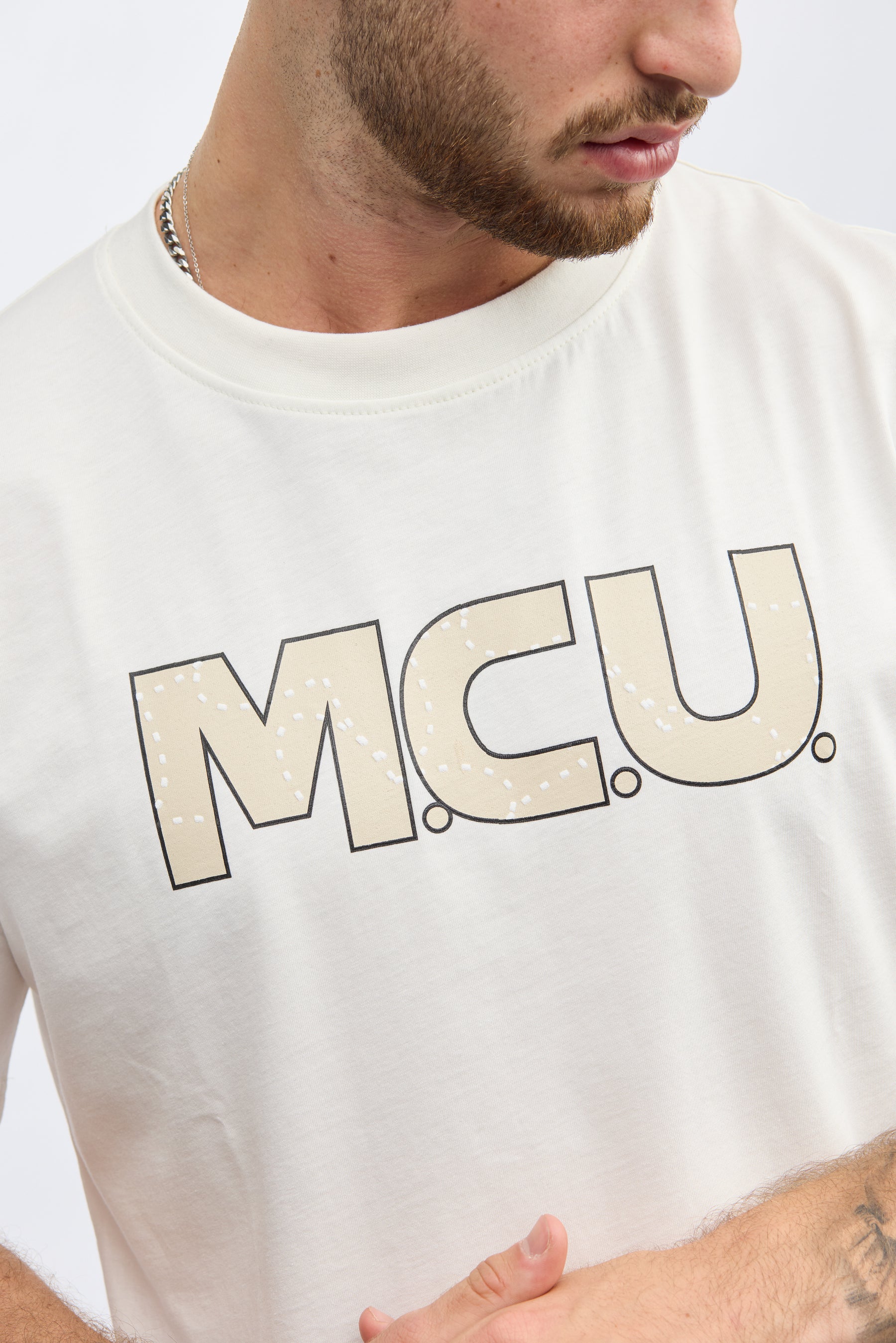 M.C.U Marco Cassese Union T-SHIRT PANNA-9011MCU