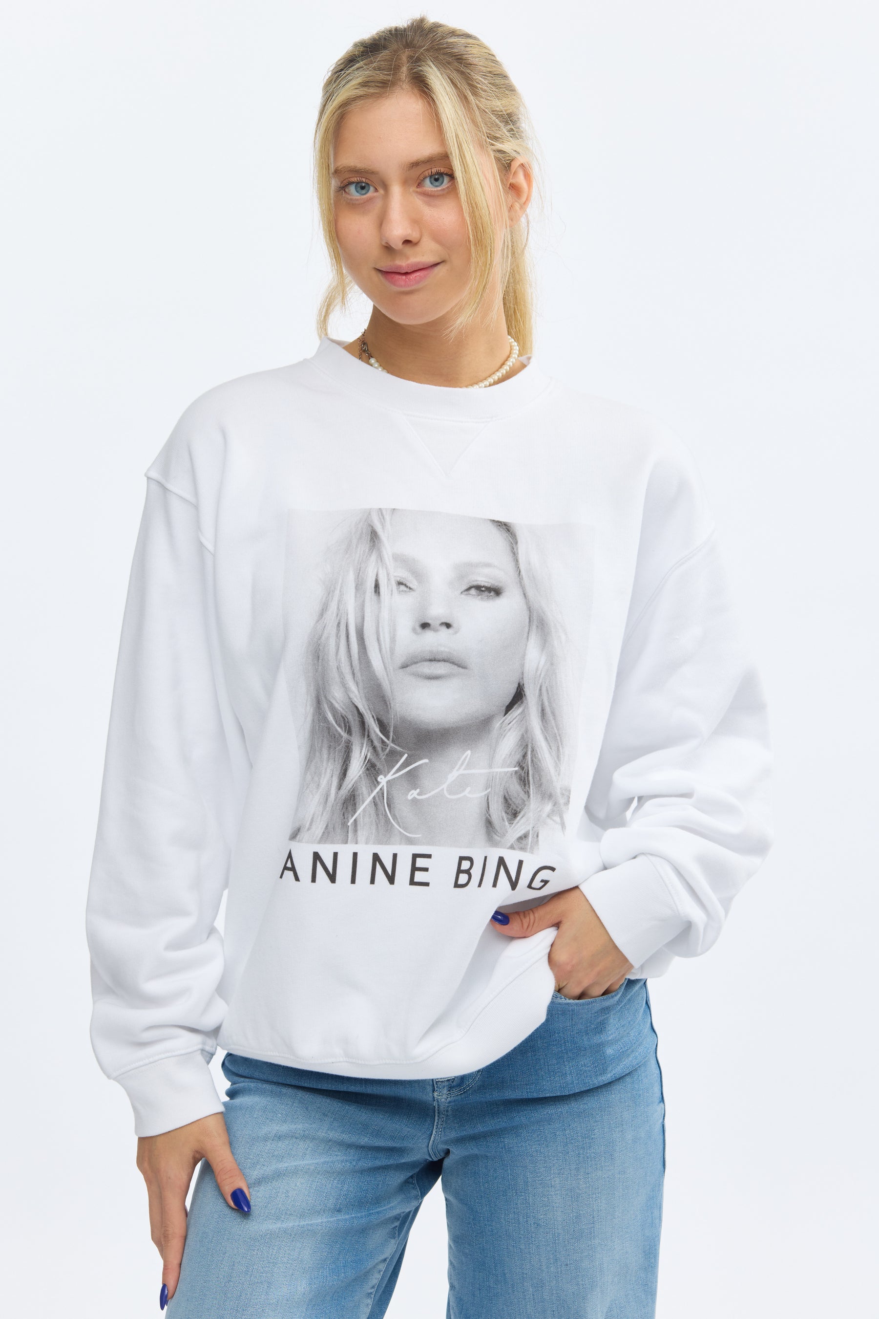 Ramona Sweatshirt Kate Moss Print Sweatshirt