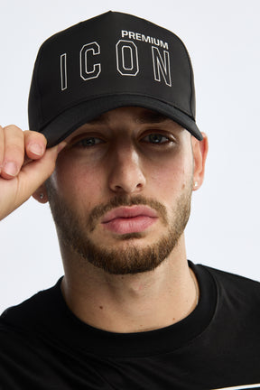 ICON Premium Baseball Cap PMCA0601-FW BLACK