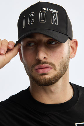 ICON Premium Baseball Cap PMCA0601-FW BLACK