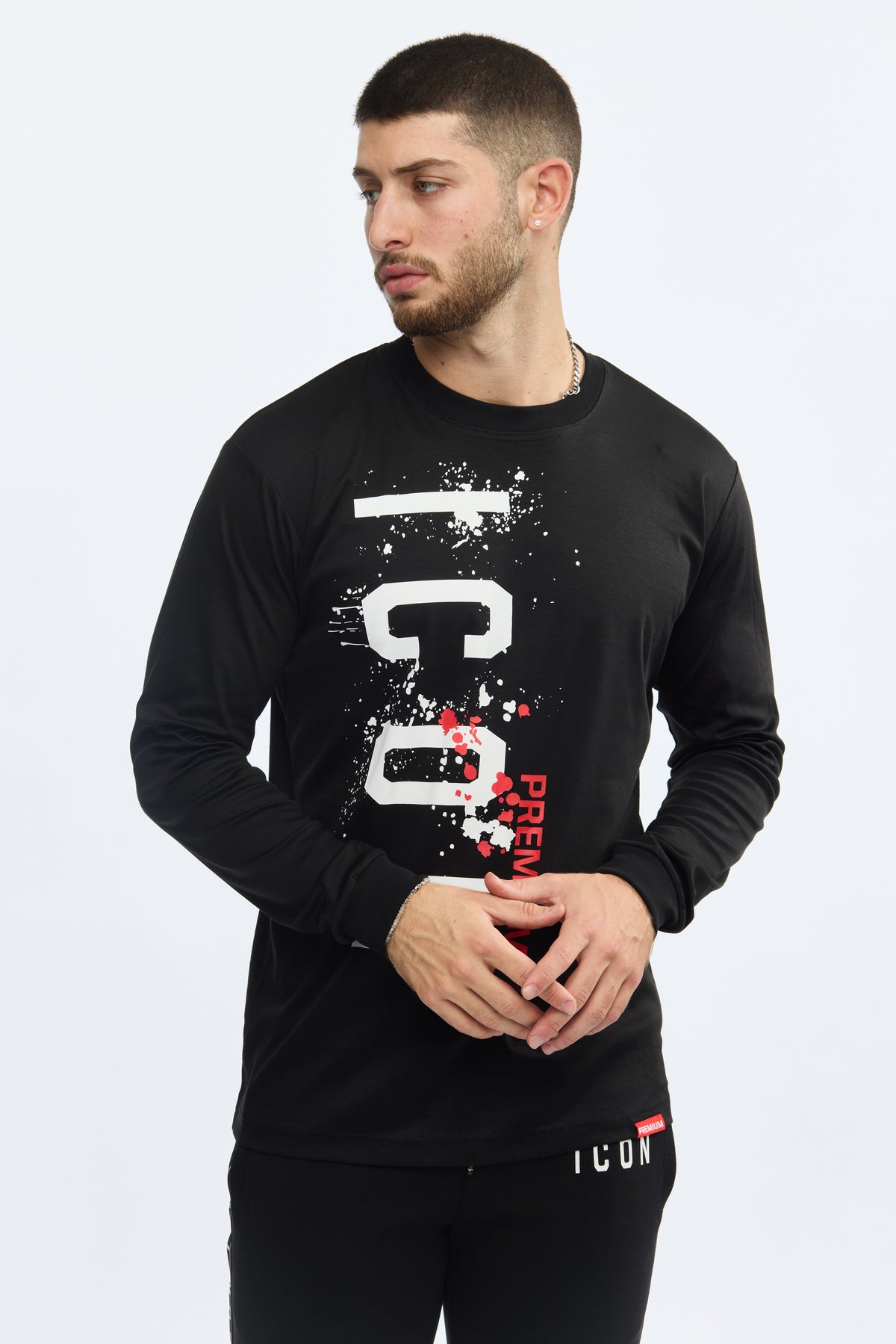 ICON Premium Long Sleeve T-Shirt Logo Slim Fit