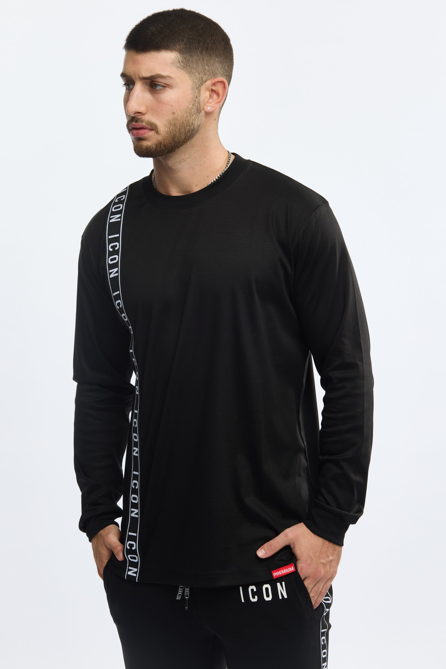 ICON Premium Long Sleeve T-Shirt Logo Slim Fit