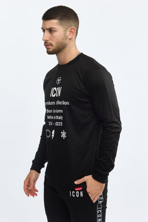 ICON Premium Long Sleeve T-Shirt Logo Slim Fit