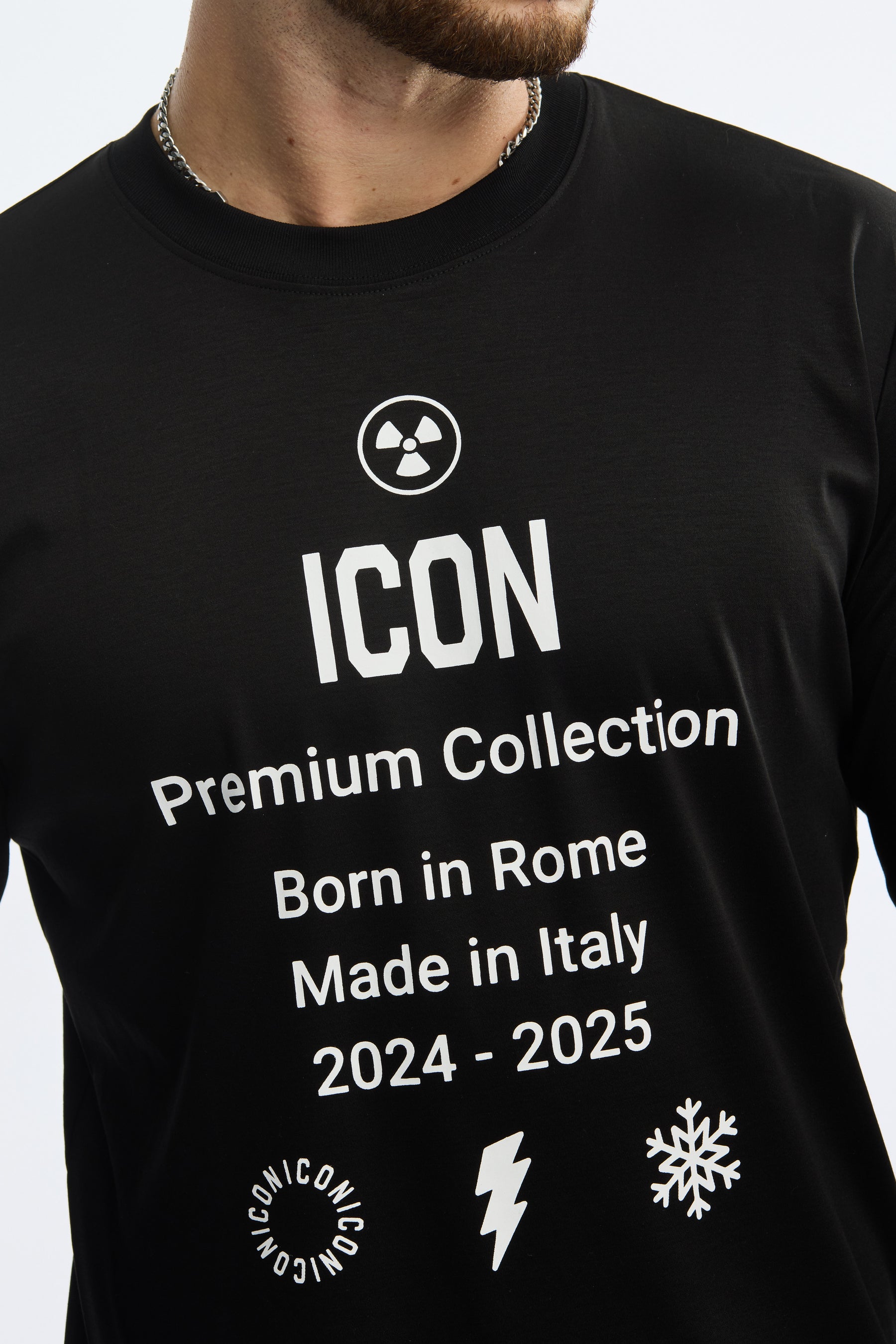 ICON Premium Long Sleeve T-Shirt Logo Slim Fit