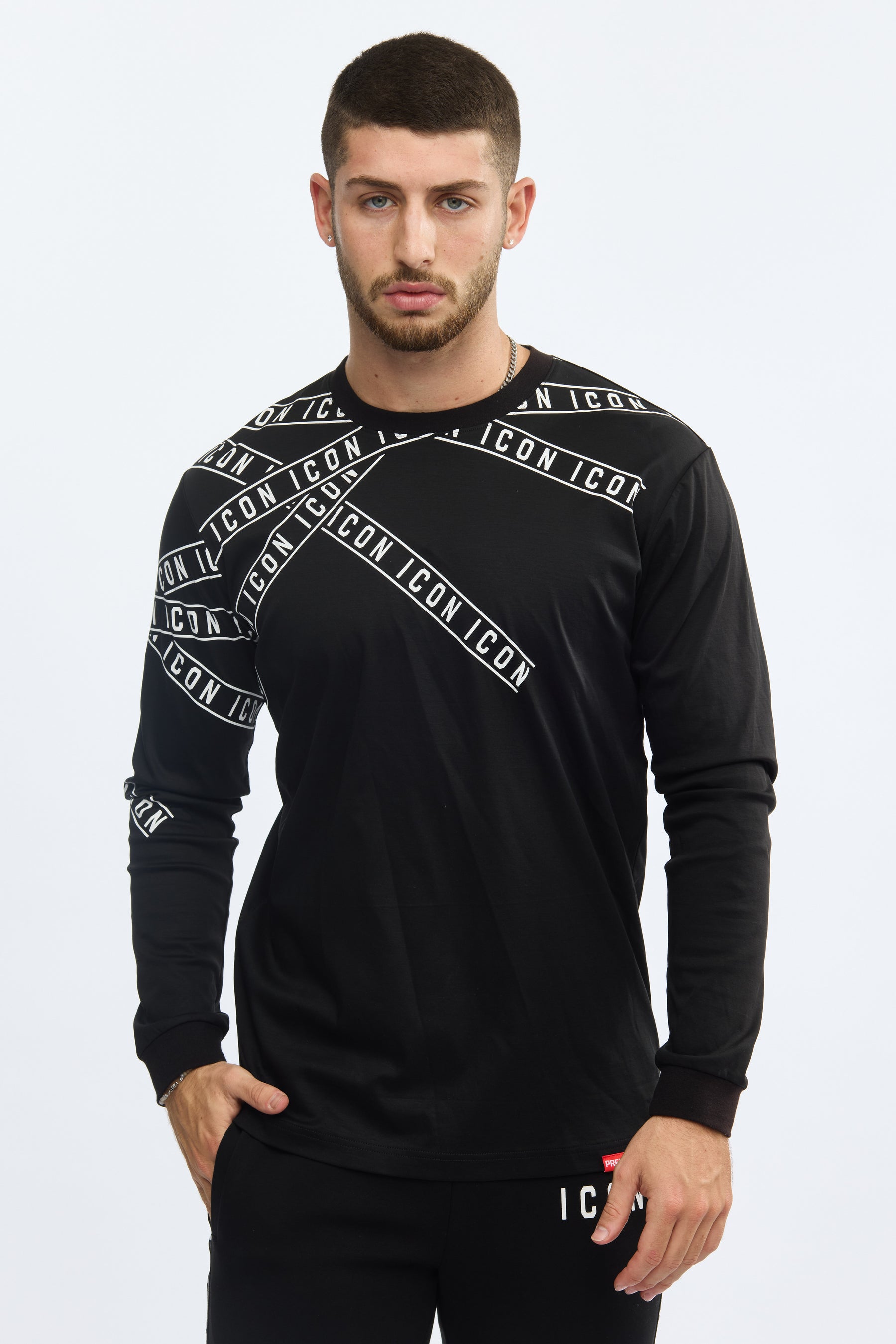 ICON Premium Long Sleeve T-Shirt Logo PM7301-FW - black