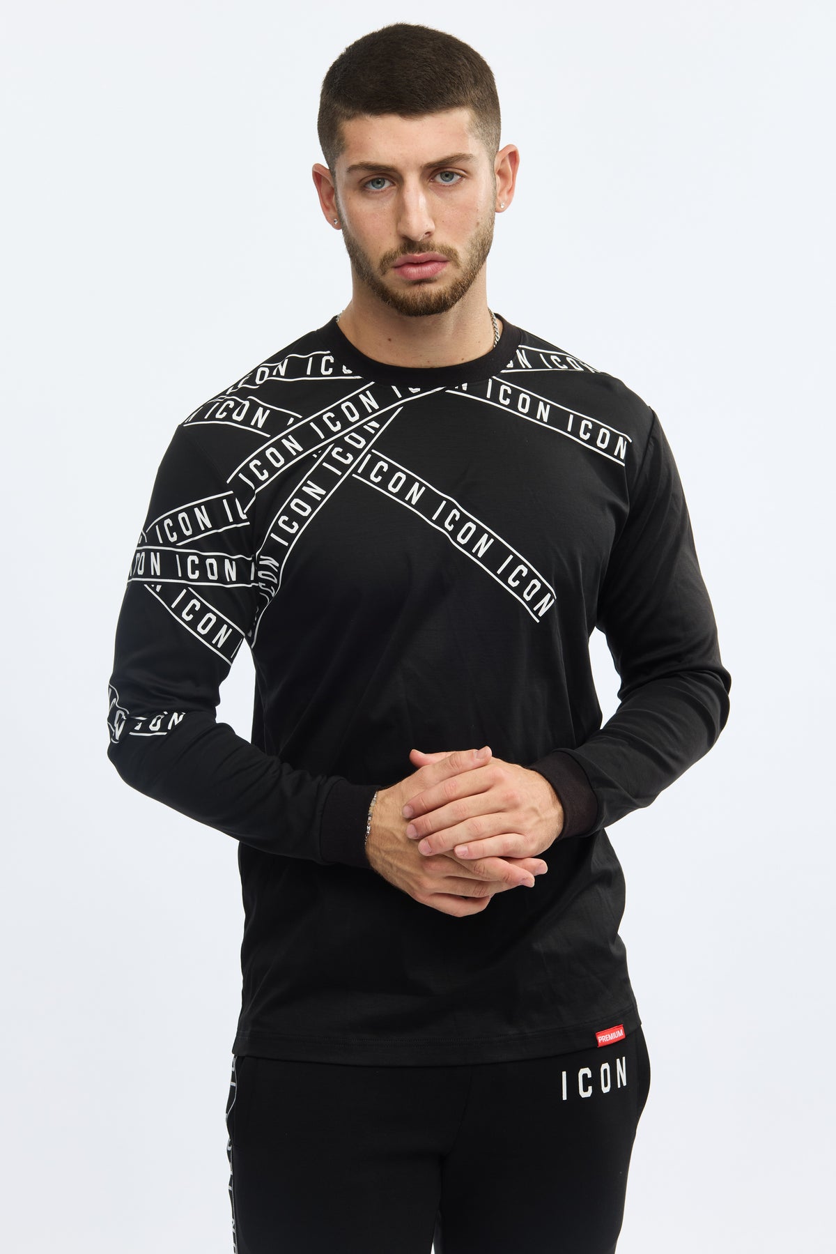 ICON Premium Long Sleeve T-Shirt Logo PM7301-FW - black