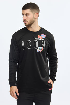 ICON Premium Long Sleeve T-Shirt Logo Slim Fit