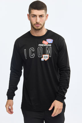 ICON Premium Long Sleeve T-Shirt Logo Slim Fit