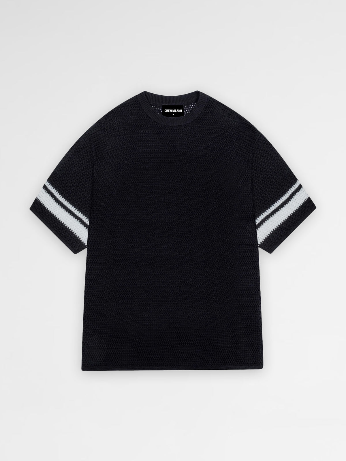 CREW Milano Oversize T-Shirt Knitwear Black