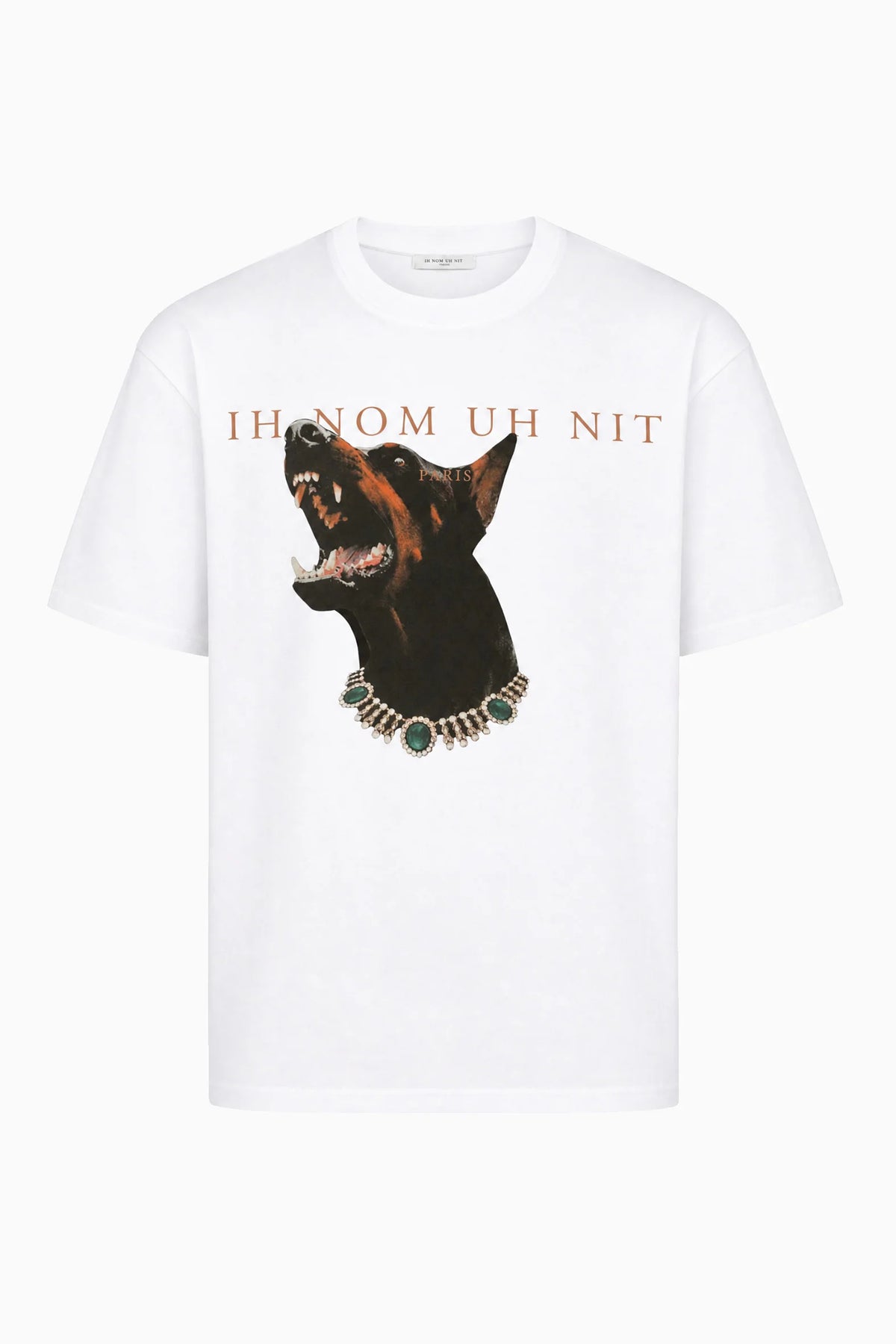 IH NOM UH NIT Paris New Dobermann Print T-Shirt