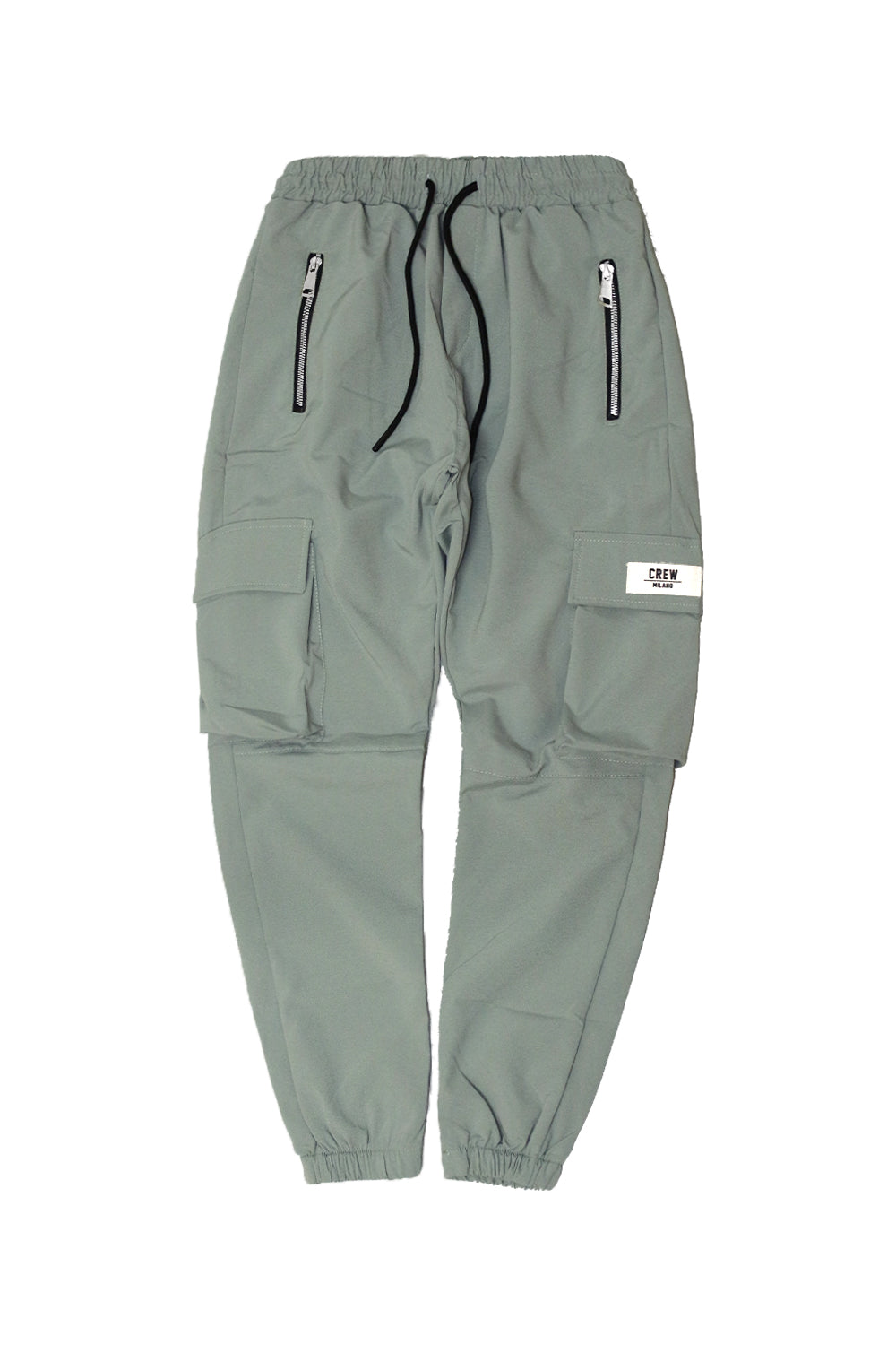 CREW Mint Green Cargo Pants Zipper Rubber