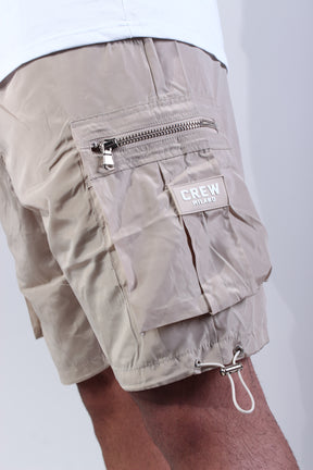 CREW Short Cargo Zipper Lace Beige