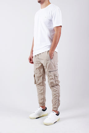 CREW Duo Premium Pockets Cargo Pants Beige