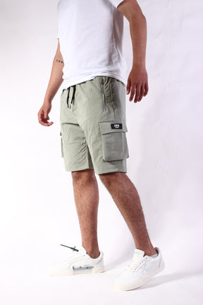 CREW Green Mint Short Cargo Pants Zipper Long Pocket