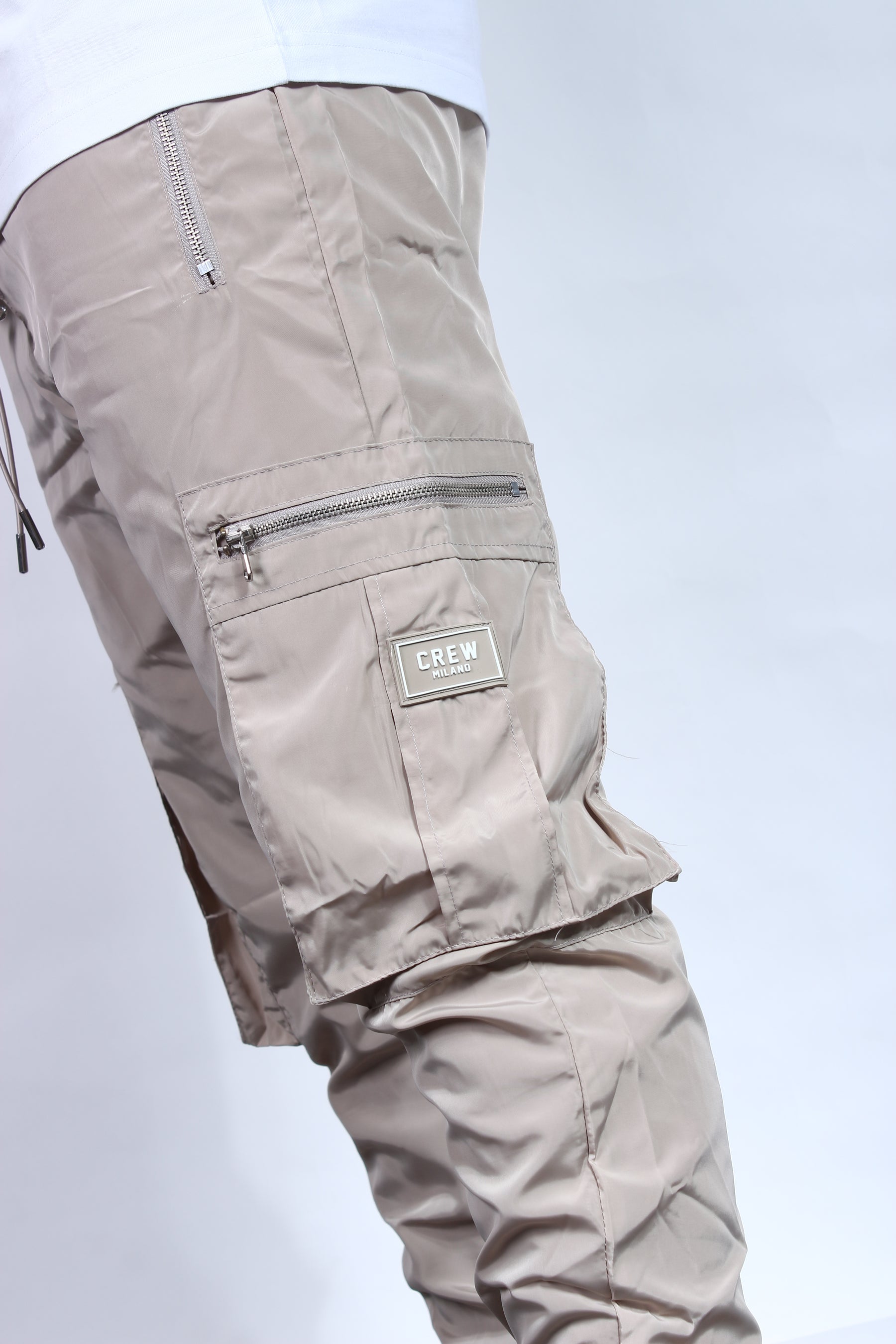 CREW Duo Premium Pockets Cargo Pants Beige