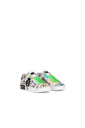 Dolce & Gabbana graffiti-print low-top sneakers