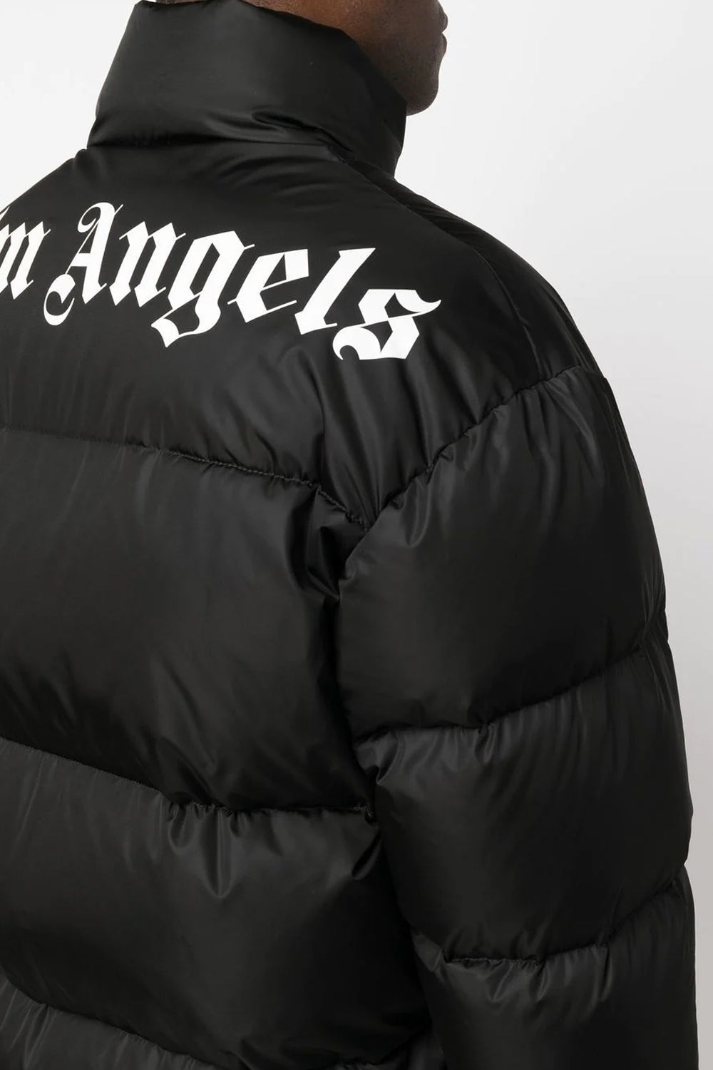 Palm Angels logo-print puffer jacket