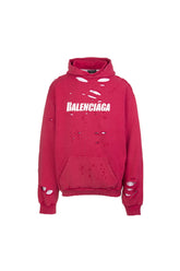 Balenciaga Destroyed Hoodie Red