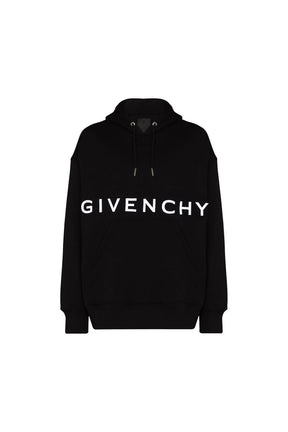 Givenchy front logo heavy brushed hoodie sweatshirt