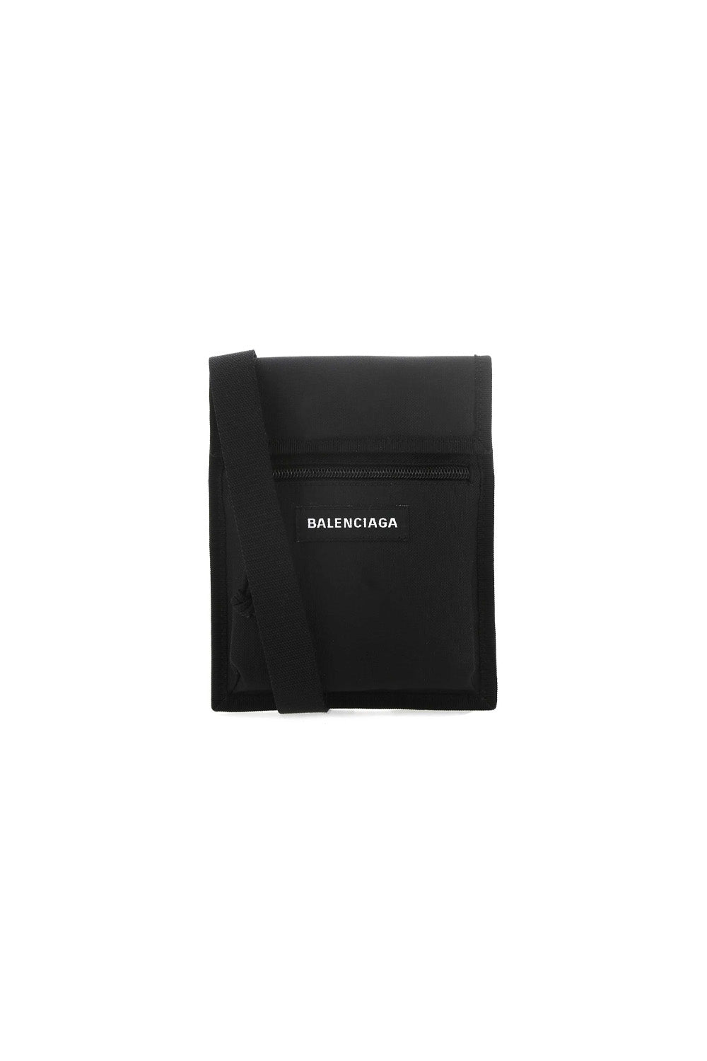 Balenciaga Explorer Nylon Crossbody Bag In Black