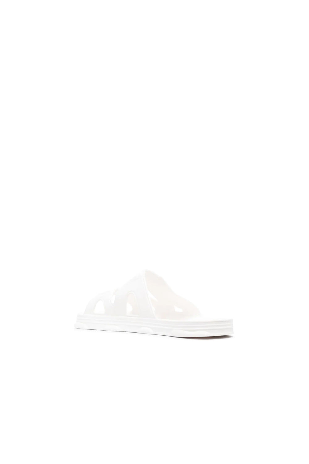 Gcds logo-strap white sandals