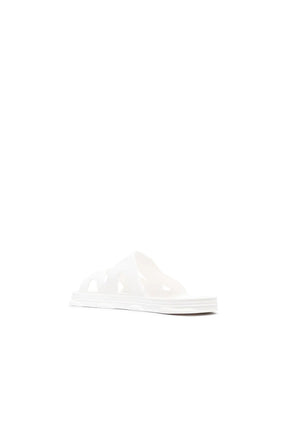 Gcds logo-strap white sandals