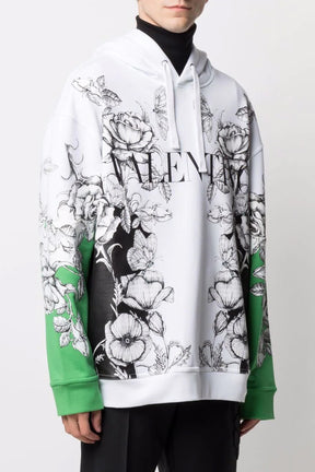 Valentino Dark Blooming print hoodie