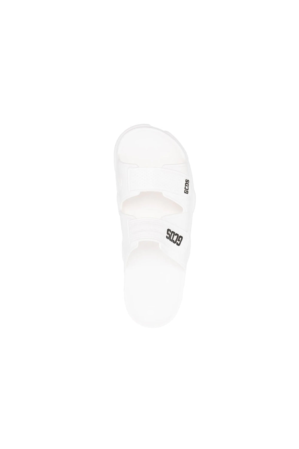 Gcds logo-strap white sandals